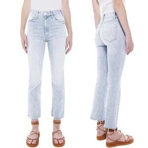 Mother Denim The Hustler Frayed Ankle Jeans Pina Colada Paradise Women’s 28